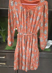 Chic Floral Print A-Line Dress