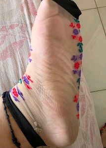 Artistic Printed Sheer Socks