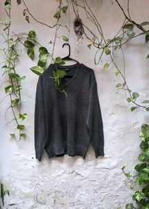 Classic Grey V-Neck Sweater