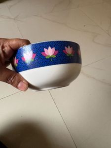 Decorative Lotus Print Bowl