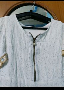 White Indo Western Dress