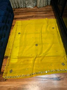 Vibrant Yellow Embellished saree