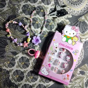 Kids Hello Kitty Jewelry & Nail Set