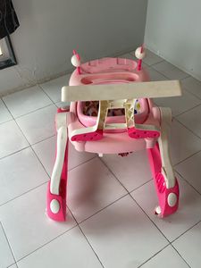 Pink 3-in-1 Baby Walker