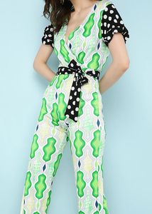 Stare Green Printed Jumpsuit