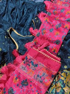 Elegant Blue and Pink Lehenga Choli
