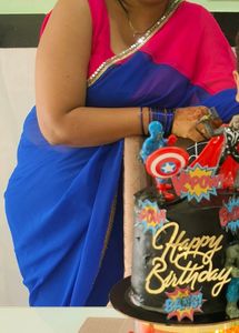 Mitera Two Toned Saree With Stitch Blouse