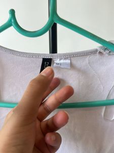 H M Square Neck Cap Sleeve Top