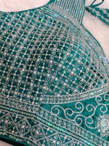 Embellished Teal Blouse