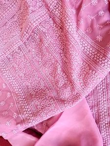 Elegant Pink Chikankari Kurta