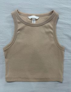 H&M Beige Ribbed Tank Top