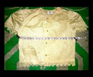 Vintage Lace Button-Up Top