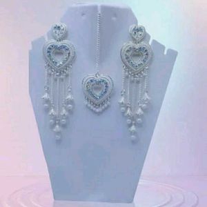 Oxidized Earrings &amp; Mangtika In Latest Design...