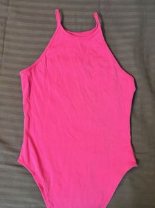 ZARA Hot Pink Halter Neck Bodysuit🐽