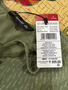 Chic Olive Green Ruffle Dress (L Size)