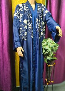 Embroidered Burqa &amp; dupatta Navy Blue Embroidery