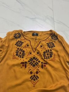 Boho Embroidered Tunic Top