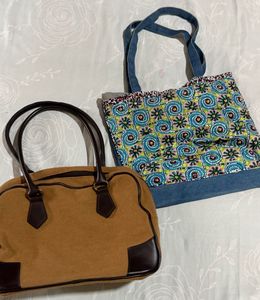 Two Stylish Handbags - Tote & Shoulder Bag
