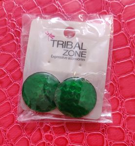 🆕 Glass Finish Jade Green Studs