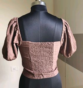 Brown crop top