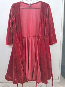 Burgundy Velvet Mini Dress