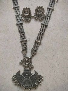 Boho Silver Oxidized Jewellery Set