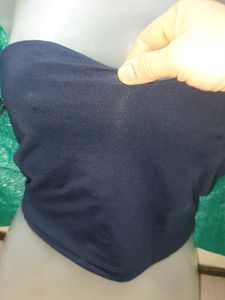 Navy Blue Bandeau Crop Top no 132