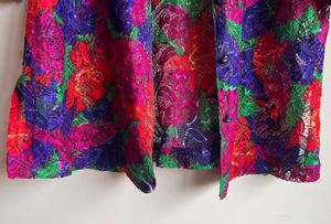 Colourful floral lace shirt💐🪻