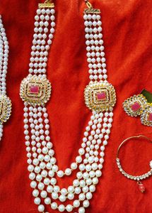 Pink Pearl Choker Jwellery Sets