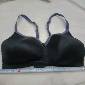 Comfortable🥰 Black Bra with Gray Trim