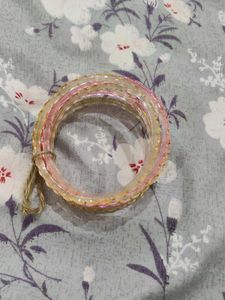 pink and gold bangles