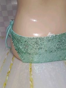 (200)Mint Sequin Bikini Set