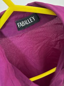 FabAlley Purple Button-Down Shirt