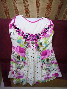 Vibrant Floral Print Kurta