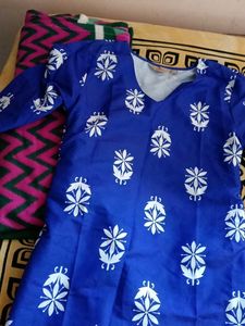Blue Printed Kurta