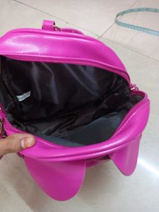 Pink Polka Dot Bow Backpack Bag