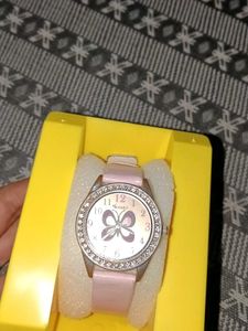 Cute Pink Butterfly Watch