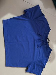 Royal Blue Textured T-Shirt