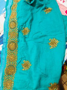 Embroidered Teal Kurti