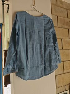 Light Blue Button-Up Tunic
