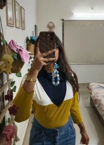 Multicolour Zip Top