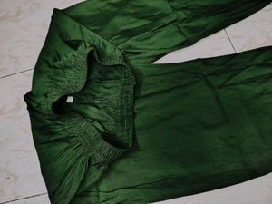Dark Olive Green Palazzo Pant