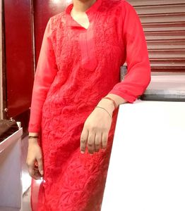 Combo Chikankari Georgette Kurti....