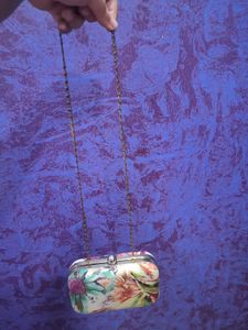 Artistic Floral Print Clutch( sling as well)