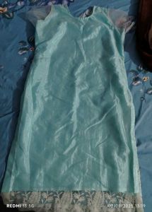 Elegant Aqua Embroidered Kameez Plazo