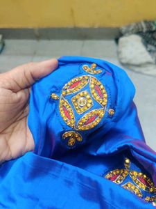 Royal Blue Embroidered Ethnic Gown