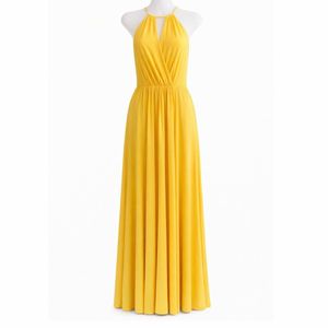 Ann Taylor Yellow halter Maxi Dress formal Gown