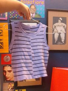 chic Striped Lavender Tank Top