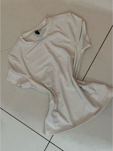 Cream H&M Fitted T-Shirt