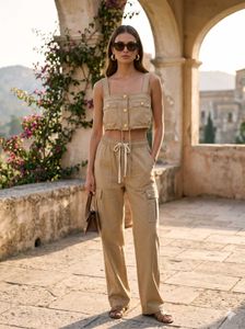 Premium Luxurious Stylish Linen Blend Cargo Set